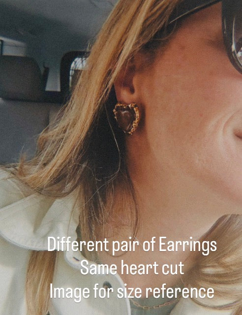 Large Heart Studs β Bright Yellow