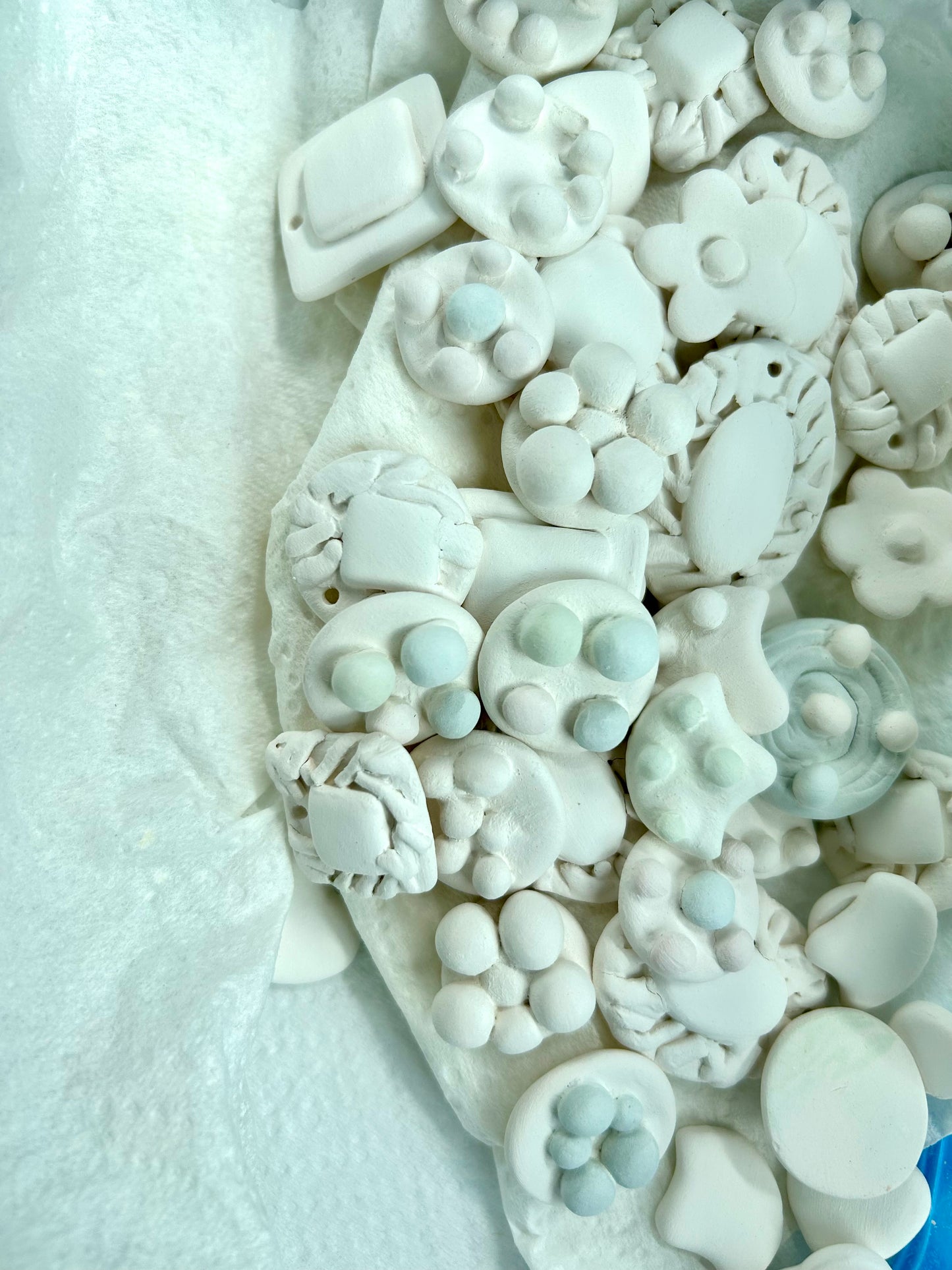 the Jocelyn collection “Conchiglia” handmade Porcelain Earrings with 24k gold lustre details