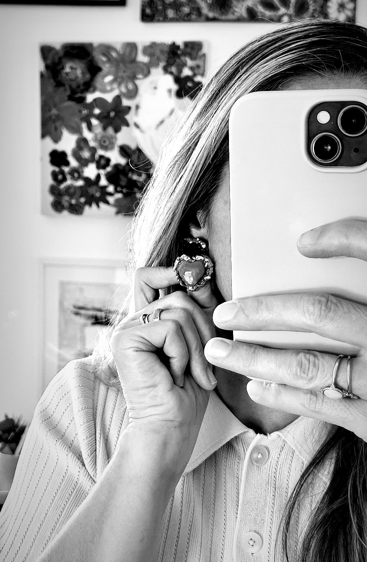 Porcelain Heart Earrings in “Deep Sienna” glossy coloured glaze & 24k Gold lustre rim